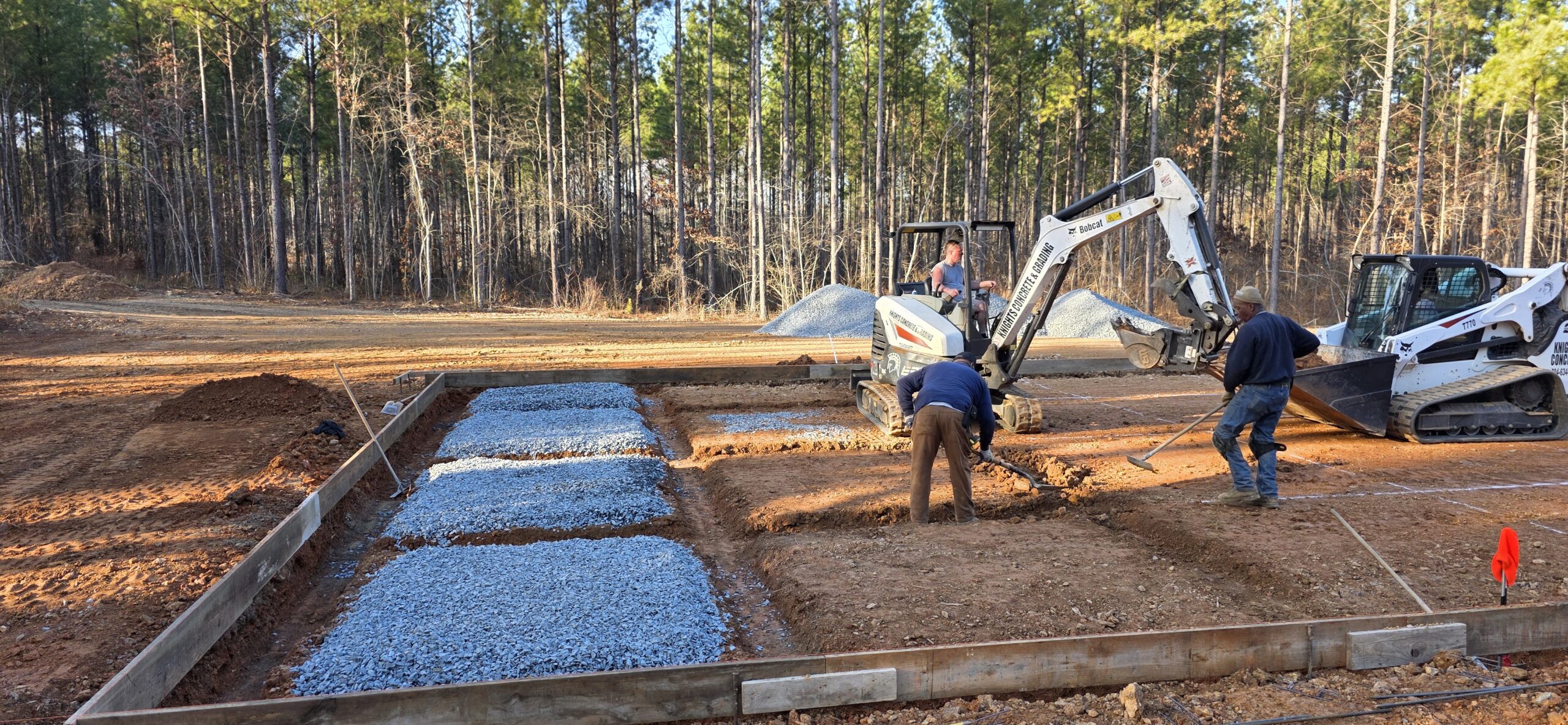 Pouring the footings