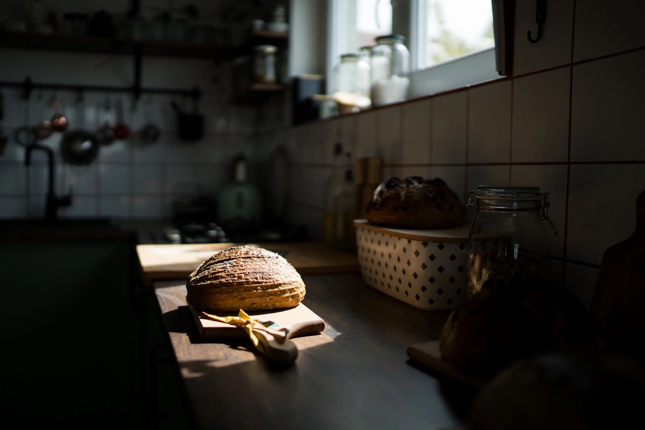homemade bread loaf kitchen